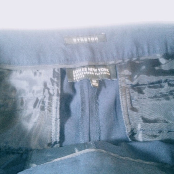VINTAGE Jones New York Collection Platinum Petite Navy Slacks 10 P Like New - Picture 4 of 4